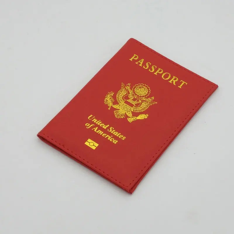 Personalised leather USA Passport Cover Customized Travel Passport holder American Wallet Covers for Passports Girls America