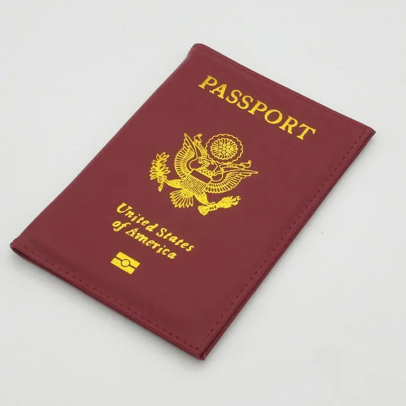 Personalised leather USA Passport Cover Customized Travel Passport holder American Wallet Covers for Passports Girls America