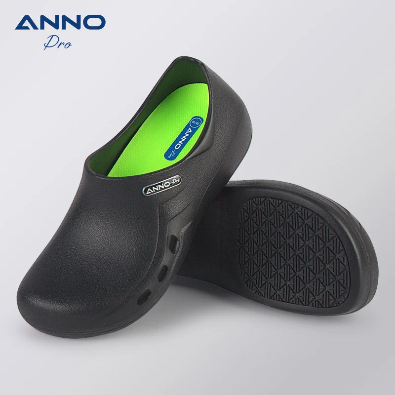 ANNO Soft Doctors Nurses Anti-slip Protective Clogs Operating Room Slippers Chef Work Flat Hospital Foot Wear with Shoes Pad