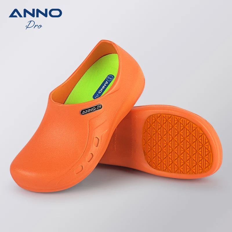 ANNO Soft Doctors Nurses Anti-slip Protective Clogs Operating Room Slippers Chef Work Flat Hospital Foot Wear with Shoes Pad