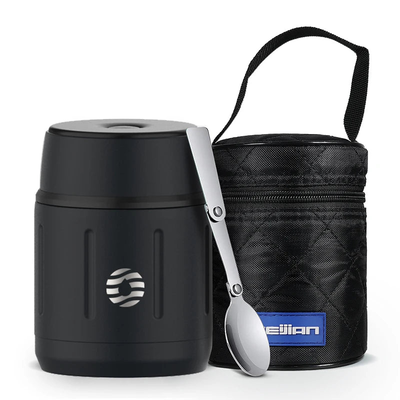 FEIJIAN 500ml Food Thermos, 316 Stainless Steel Vacuum Insulated Food Jar With Spoon Kids Lunch Box