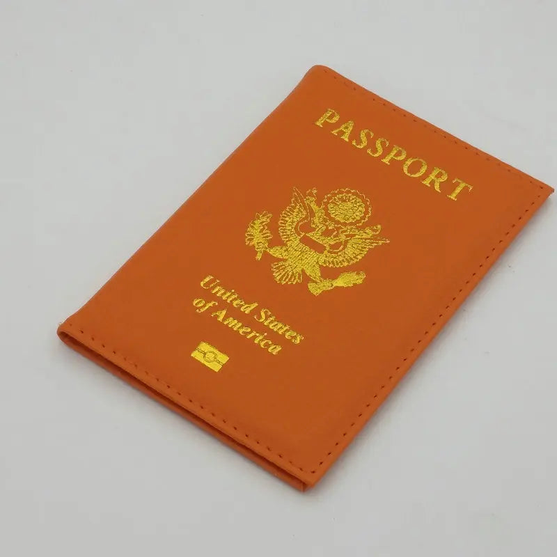 Personalised leather USA Passport Cover Customized Travel Passport holder American Wallet Covers for Passports Girls America