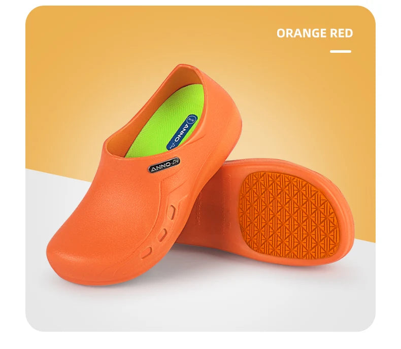 ANNO Soft Doctors Nurses Anti-slip Protective Clogs Operating Room Slippers Chef Work Flat Hospital Foot Wear with Shoes Pad