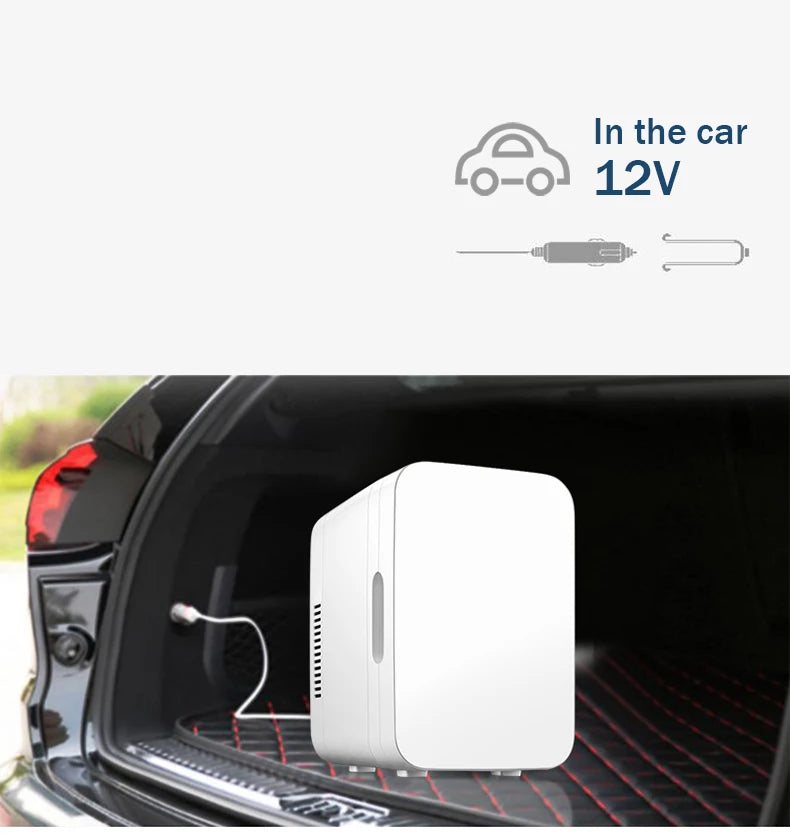 220V Mini Refrigerator Multifunction Portable Cold Freezer Car Home Cosmetics Fridge Drink Cooler Outdoor Travel Camping Beach6L