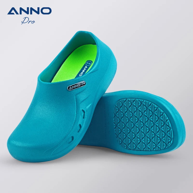 ANNO Soft Doctors Nurses Anti-slip Protective Clogs Operating Room Slippers Chef Work Flat Hospital Foot Wear with Shoes Pad