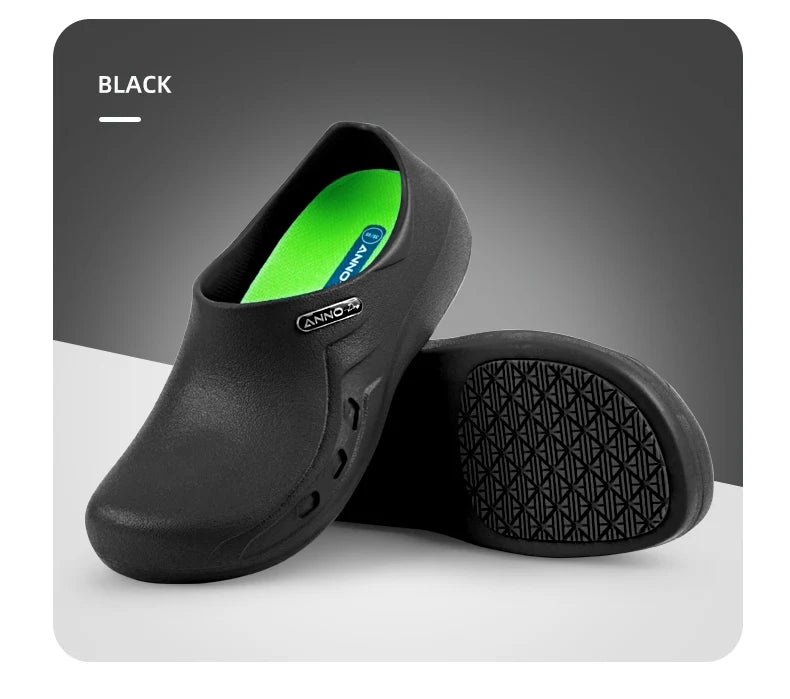 ANNO Soft Doctors Nurses Anti-slip Protective Clogs Operating Room Slippers Chef Work Flat Hospital Foot Wear with Shoes Pad