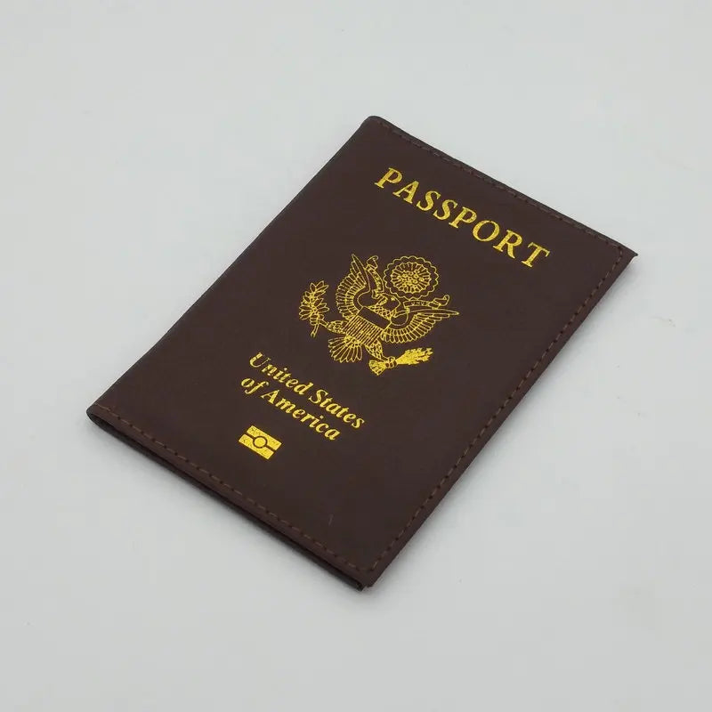 Personalised leather USA Passport Cover Customized Travel Passport holder American Wallet Covers for Passports Girls America