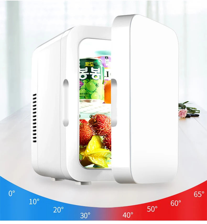 220V Mini Refrigerator Multifunction Portable Cold Freezer Car Home Cosmetics Fridge Drink Cooler Outdoor Travel Camping Beach6L