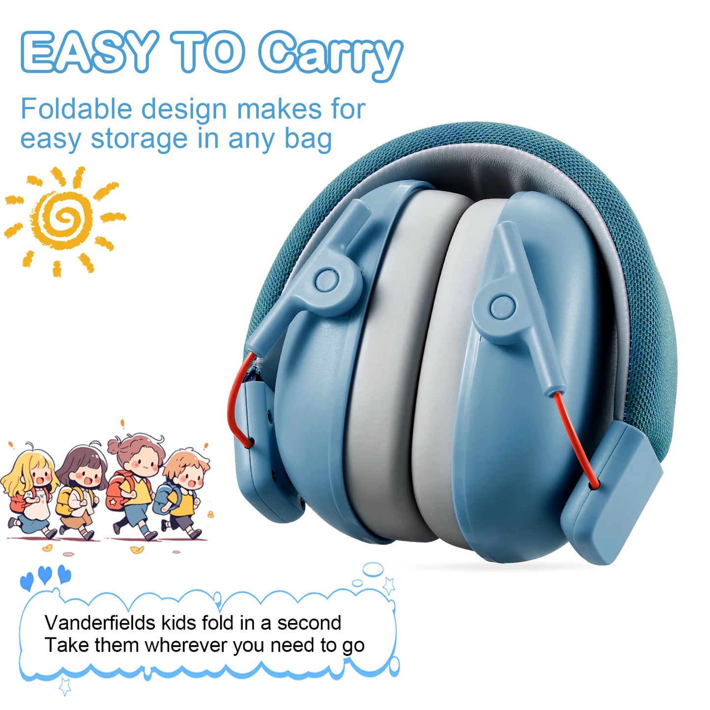 Children Kids Ear Protector Earmuffs Kids 27dB Hearing Protection Soundproof Headphone Safety Reduction Ear Muff Noise Cancellin