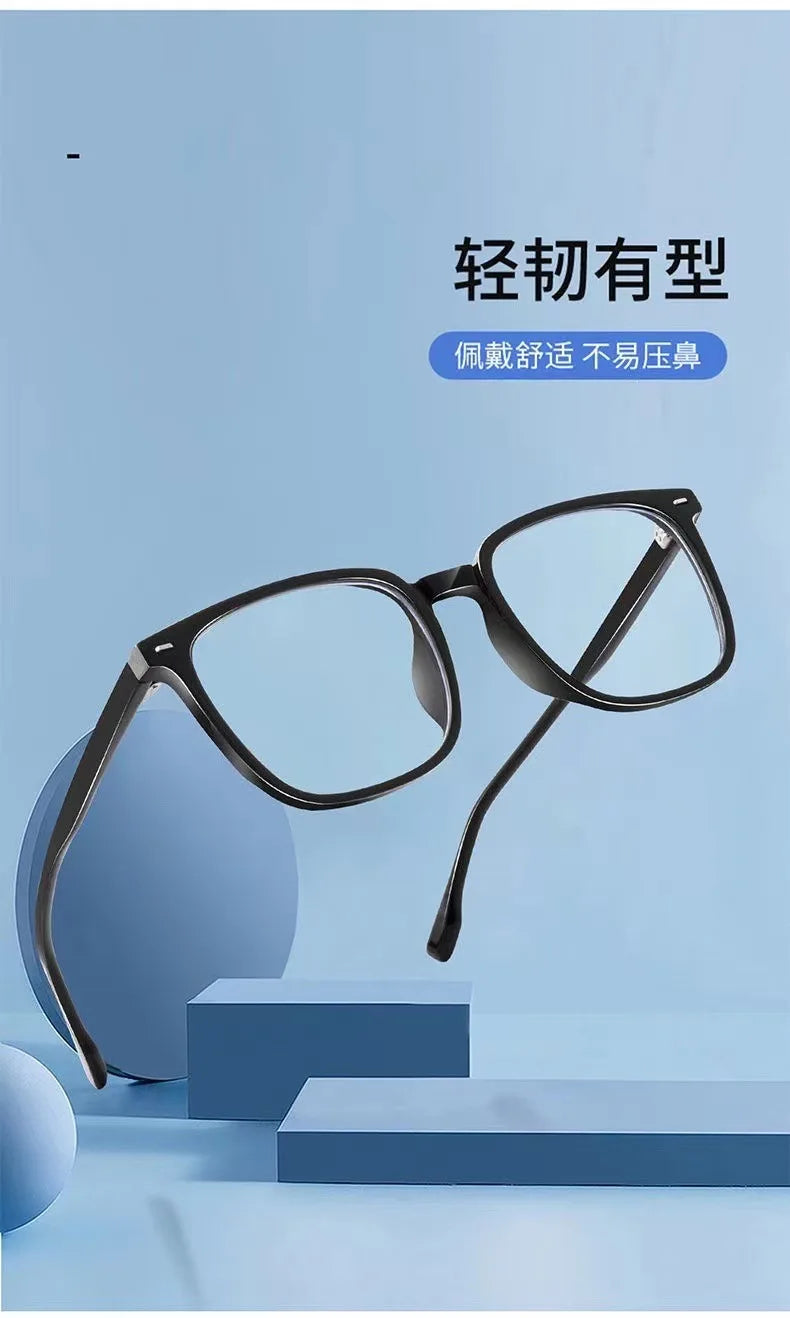 Black Computer Glasses Frame Women Men Anti Blue Light Square Rectangle Eyewear Blocking Glasses Optical Spectacle Eyeglass
