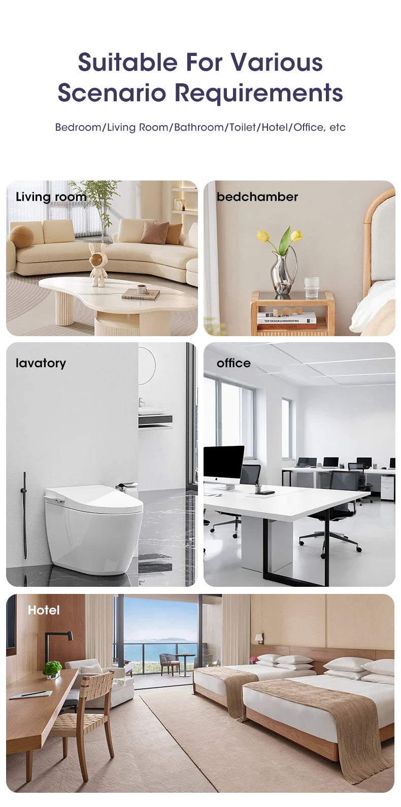 60 ㎡ Oil Aromatherapy Machine Air Purifying Diffuser Toilet Deodorization Fragrance Wall-mounted Humidifier Colorful Night Light