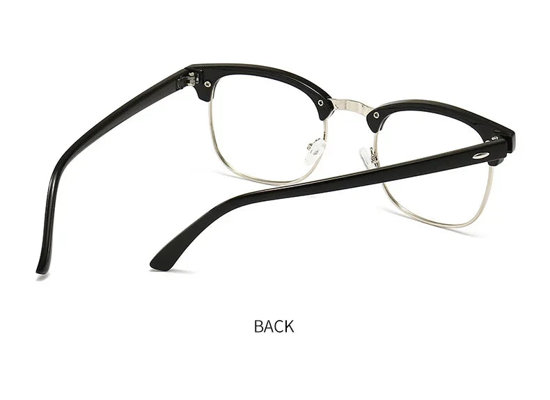 Men Retro Anti-blue Light Glasses Classic Vintage Half Frames Anti Blue Light Blocking Computer Eyeglasses For Women Accessory
