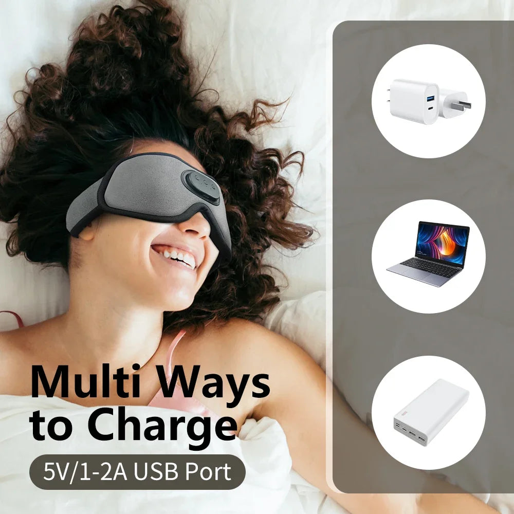 Premium Bluetooth Sleep Eye Mask Headphone - Blending 3D Sleep Headphone Innovation for Sound Sleep Bluetooth Eye Mask