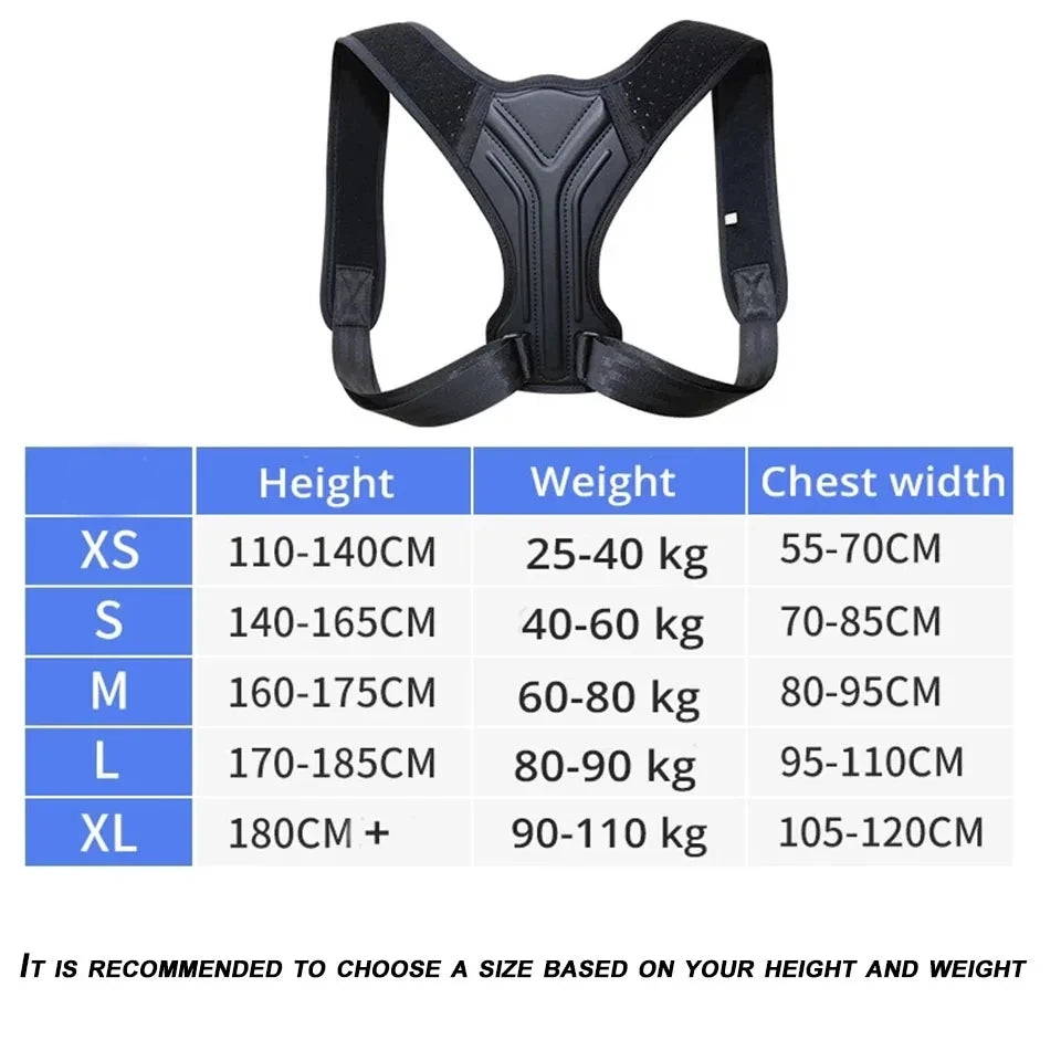 LOOGDEEL Posture Corrector Back Brace Adjustable Posture Brace for Upper Back Shoulder Back Pain Relief Trainer Spine Support