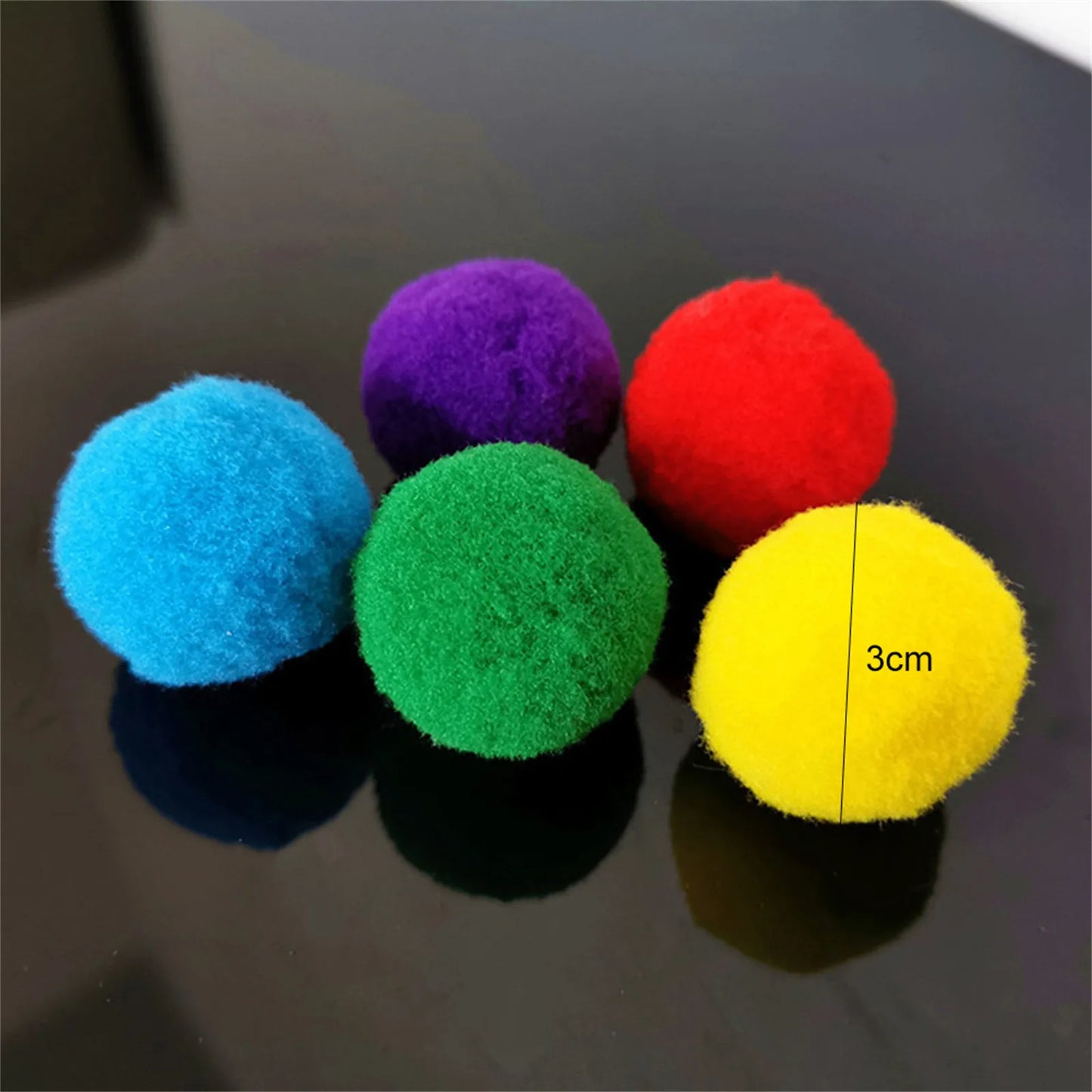 10/50/100Pcs Cats Polyester Plush Balls Interactive Play Training Toy Cat Toy Ball Creative Colorful Interactive Cat Chew Toys