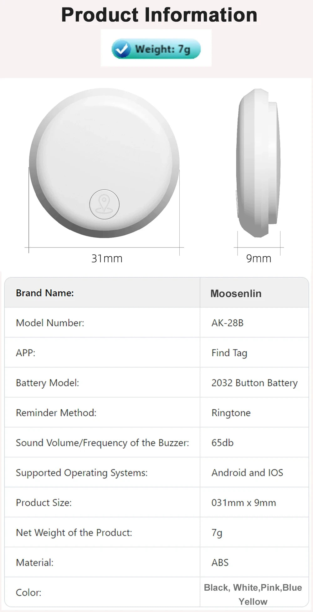 XIAOMI Mini Smart Anti-Lost Tracker Reminder For Pets Kids GPS Locator AntiLost Alarm Wallet Keychain Smart Tag Bluetooth Tracer