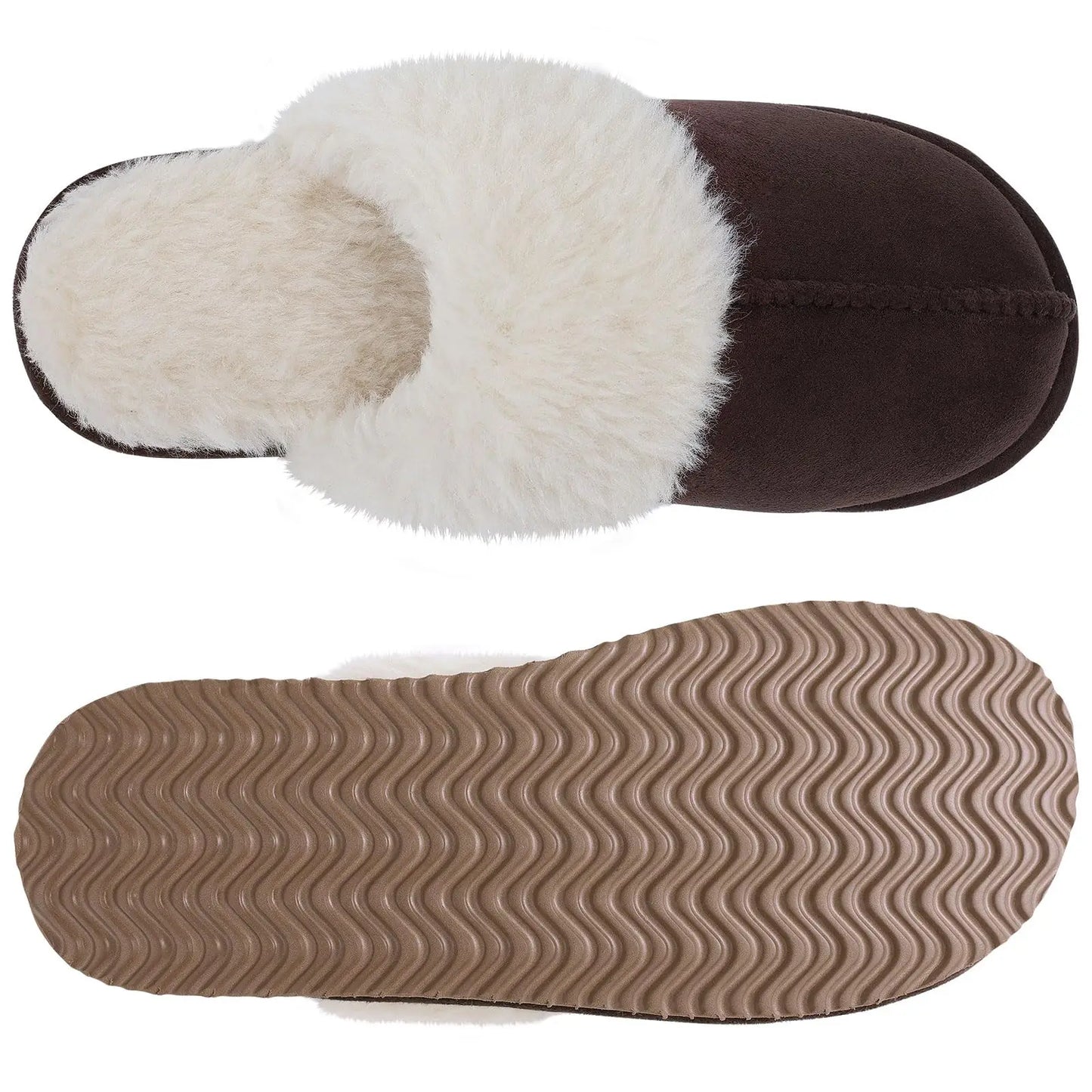 Kidmi Winter Women Fuzzy Slippers Classic Brand Fluffy House Shoes Indoor Warm Suede Cozy Slippers Casual Non-slip Cotton Shoes