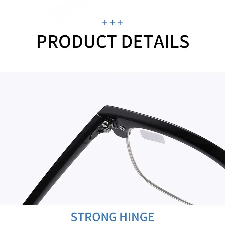 Men Retro Anti-blue Light Glasses Classic Vintage Half Frames Anti Blue Light Blocking Computer Eyeglasses For Women Accessory