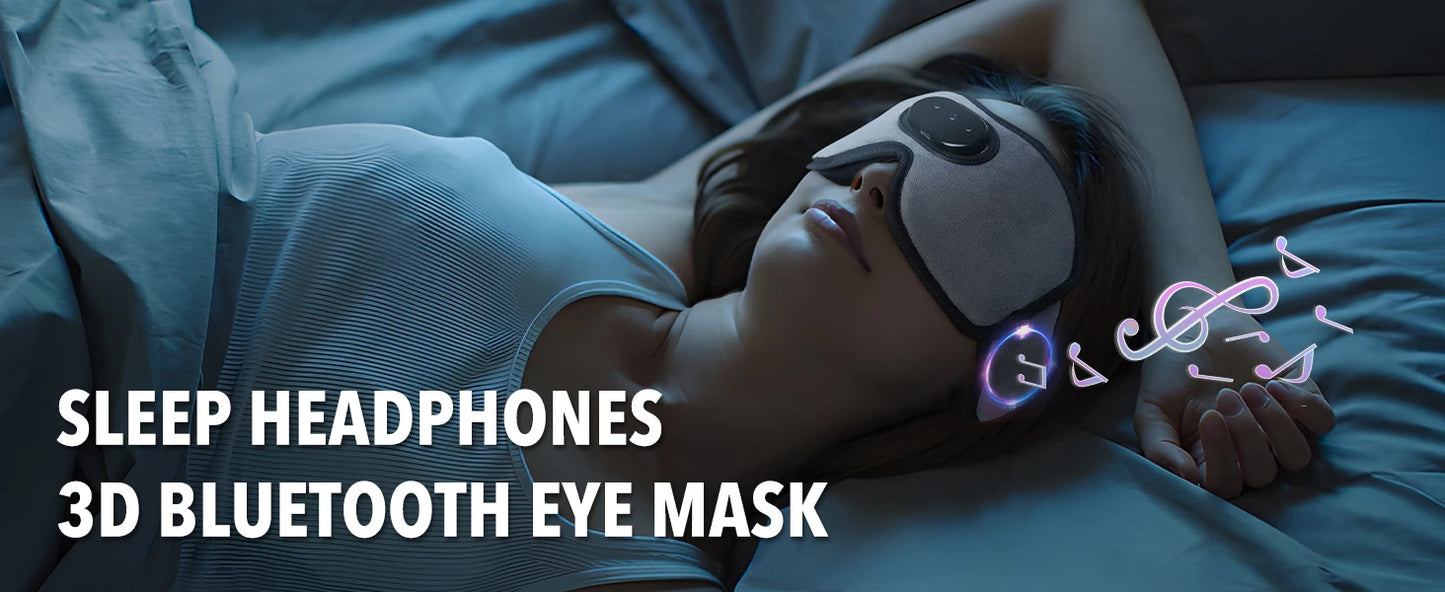 Premium Bluetooth Sleep Eye Mask Headphone - Blending 3D Sleep Headphone Innovation for Sound Sleep Bluetooth Eye Mask