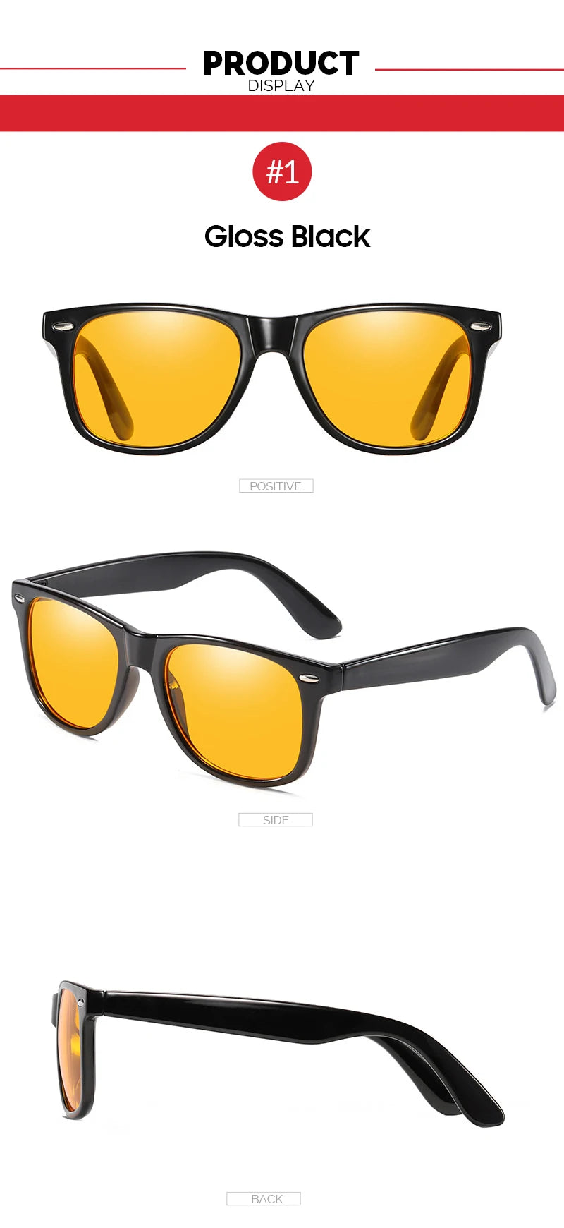 VIVIBEE Night Vision Blue Light Blocking Glasses Men Square Computer Eye Protection Eyeglasses Gaming Women Orange Eyewear