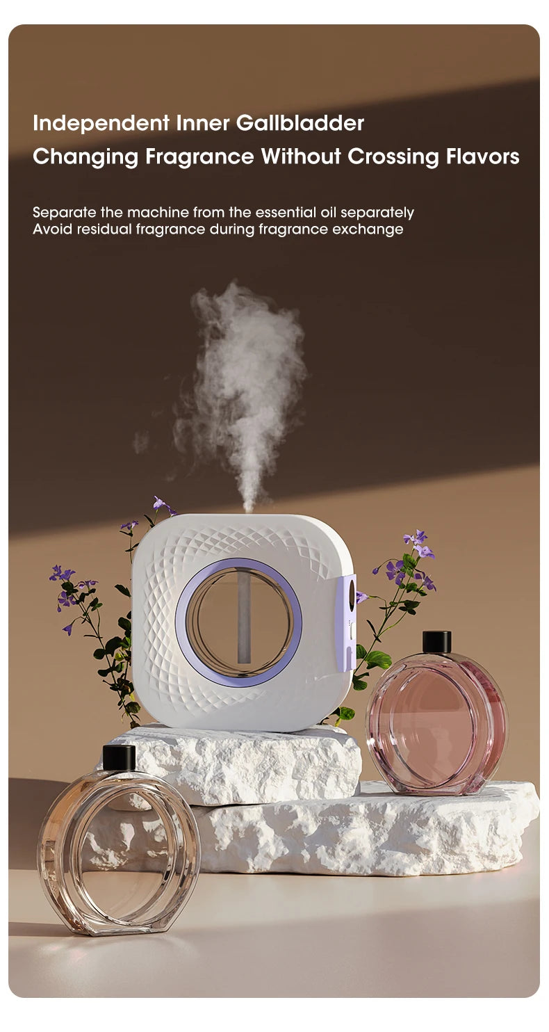 60 ㎡ Oil Aromatherapy Machine Air Purifying Diffuser Toilet Deodorization Fragrance Wall-mounted Humidifier Colorful Night Light