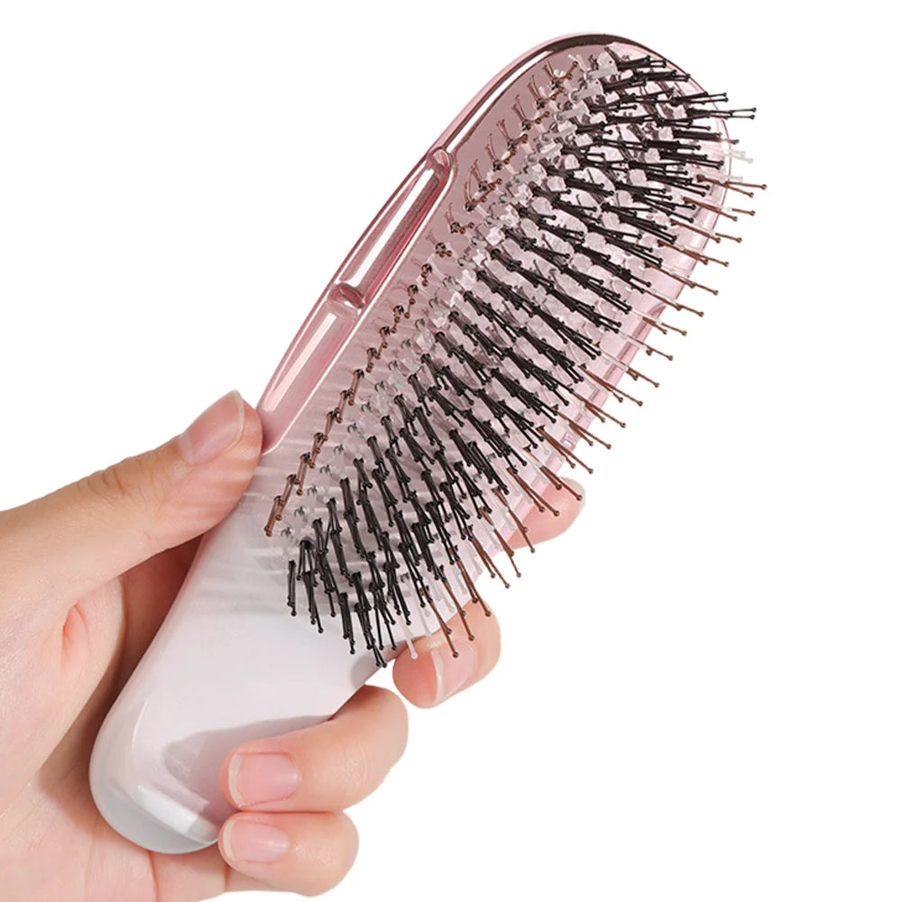 Japanese Premium Head Massager Scalp Brush Hair Massager Shampoo Brush Wet Plastic Detangling Brush Hair Cleaning Comb Rose Gold