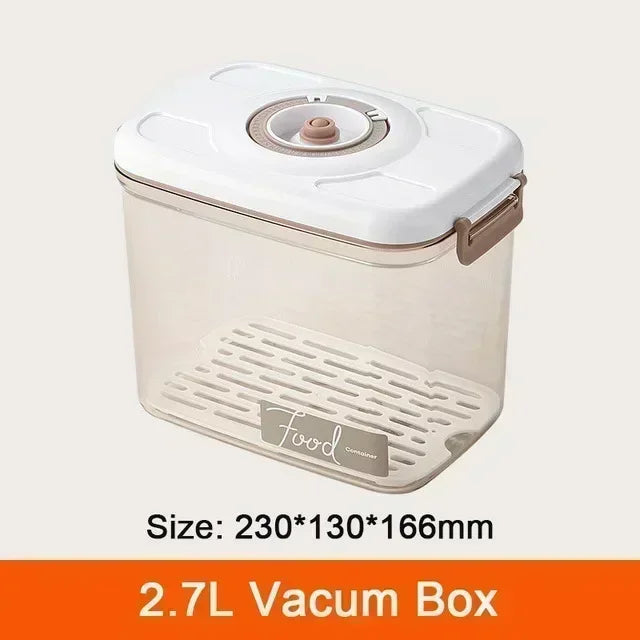 Vacuum Sealed Food Storage Box, Clear Fresh-Keeping Box, Capacity Food Dispenser, Transparent Container with Vacuum Pump