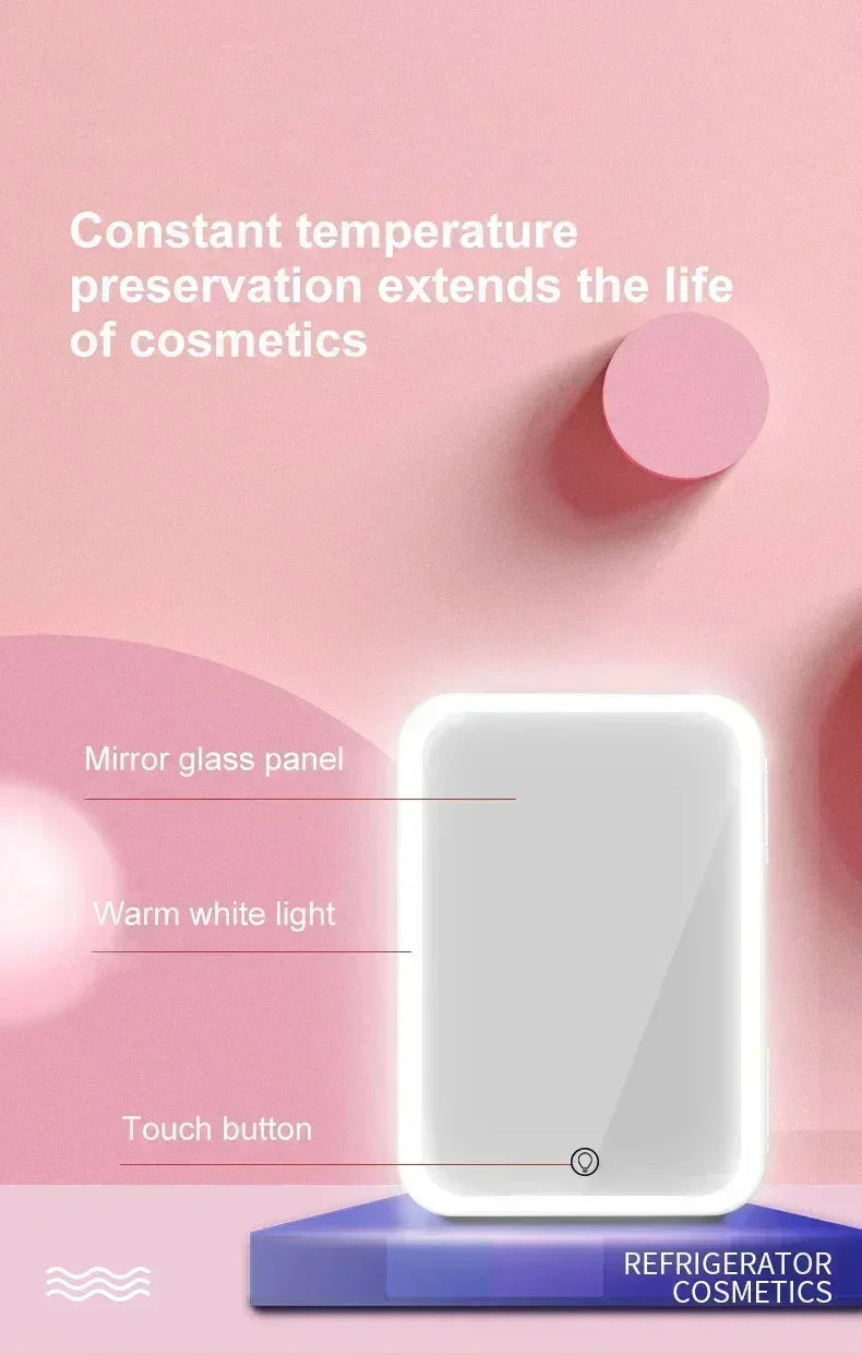 8L Mini Electric Refrigerator 12V 110V 220V Portable Camping Cooler and Warmer Makeup Refrigerat for Car and Home Dual-use