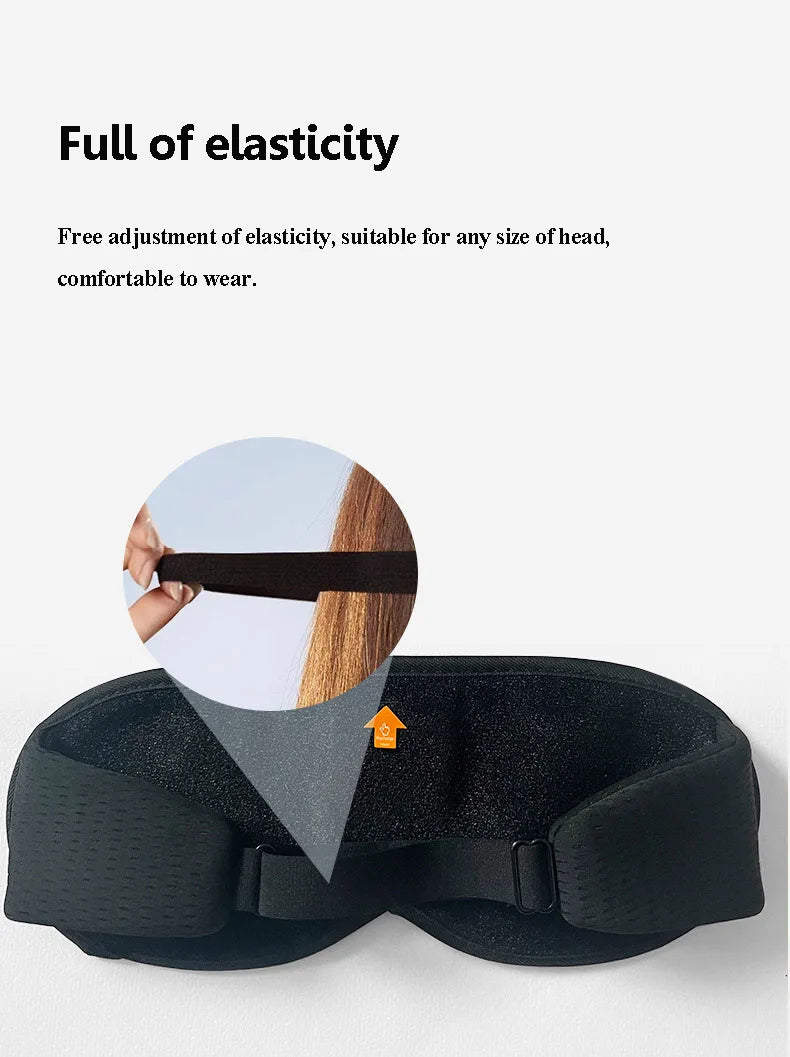 3D Wireless Sleeping Headphones Blindfold Soft Washable Bluetooth5.4 Music Headset Eyemask Handsfree Call Earphones Adjustable