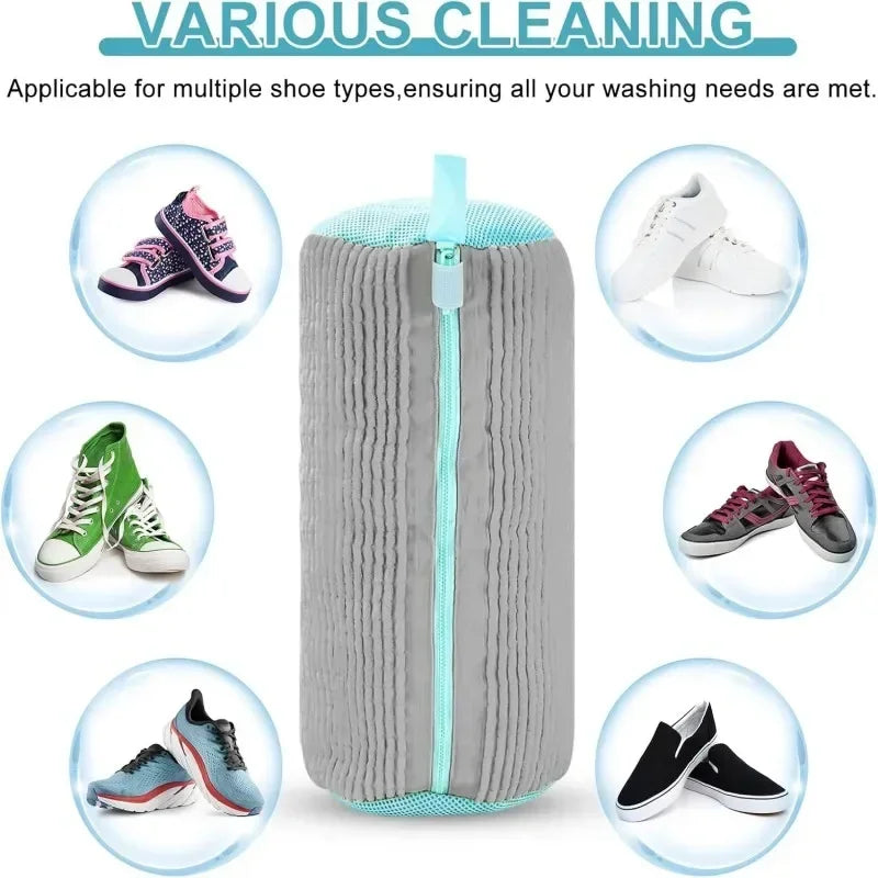 Reusable simulates hand washing Shoe Bags laundry washing machine shoe cleaner mesh laundry for travel mesh wash bags kit