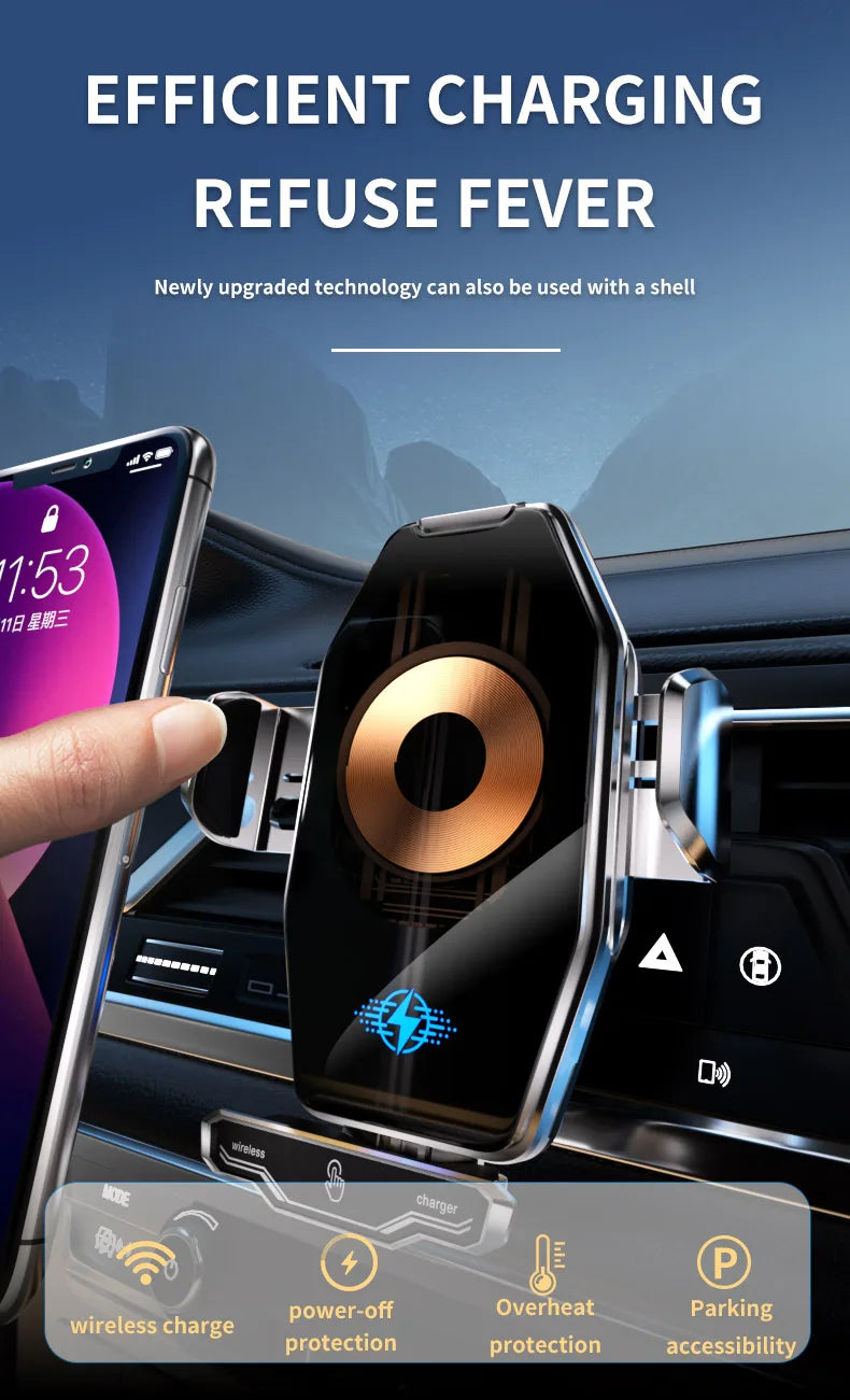 15W Car Wireless Charger Stand for iPhone 16 15 14 13 12 Pro Max Samsung 3 in 1 Magnetic Adapters Phone Fast Charging Chargers