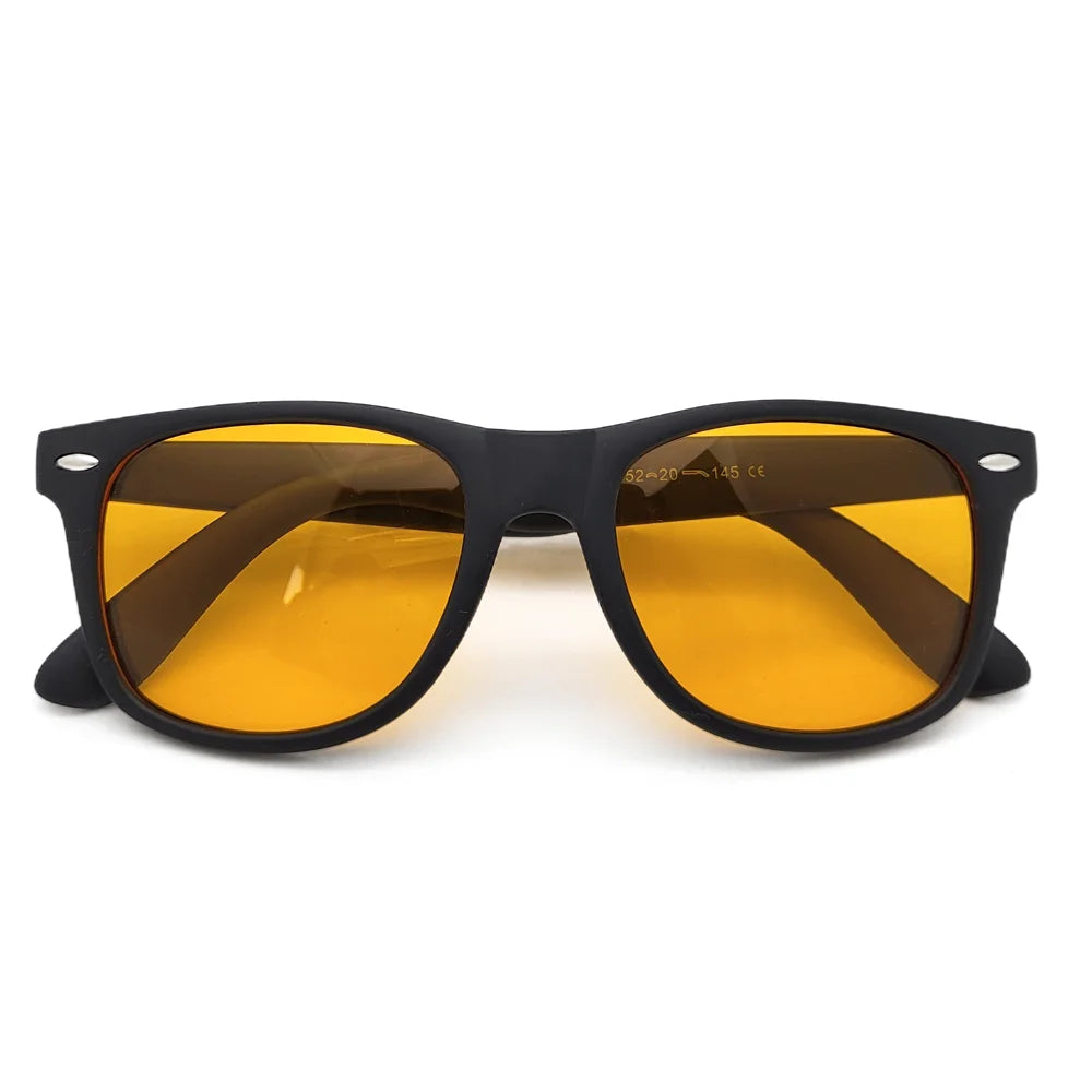 VIVIBEE Night Vision Blue Light Blocking Glasses Men Square Computer Eye Protection Eyeglasses Gaming Women Orange Eyewear