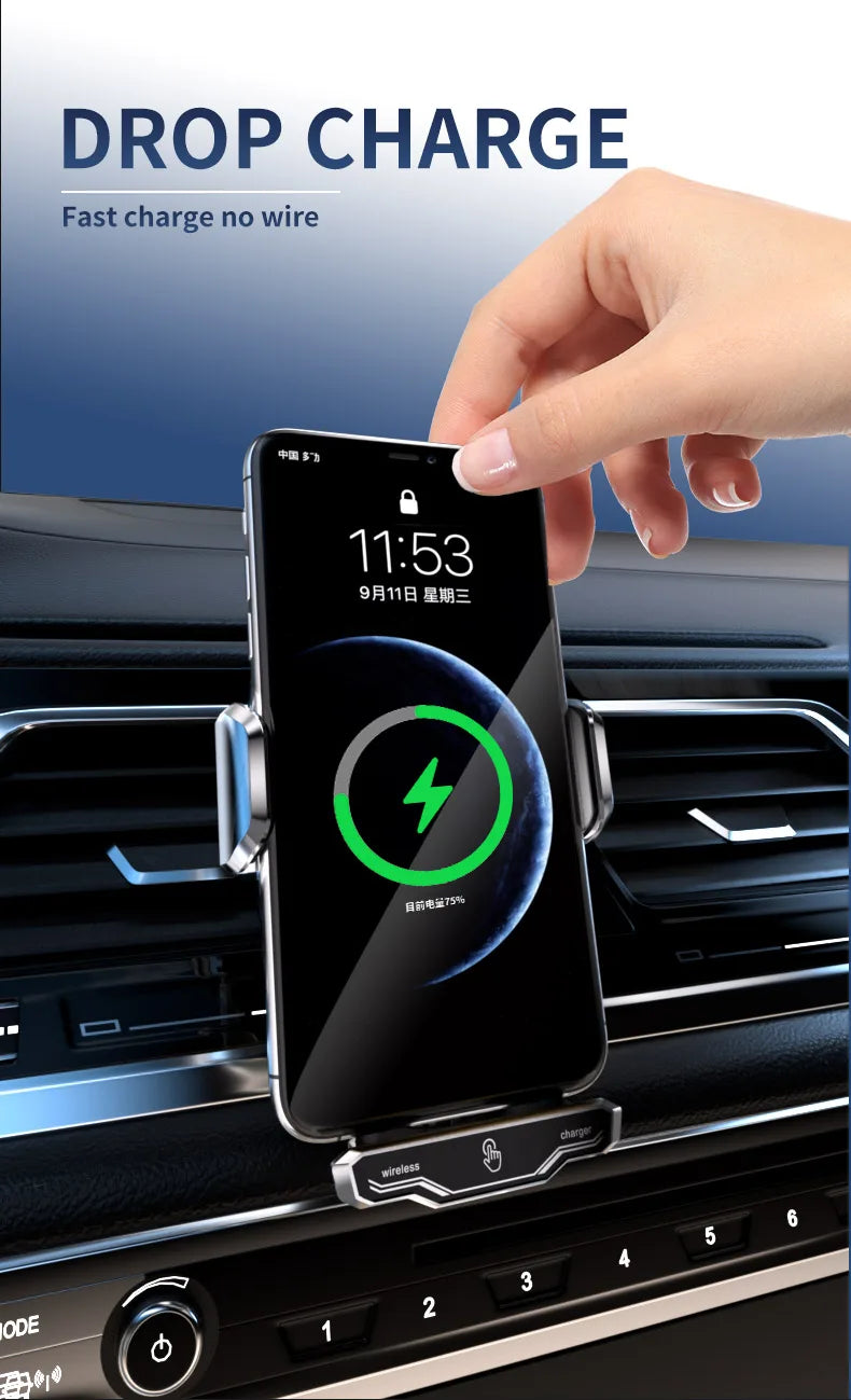 15W Car Wireless Charger Stand for iPhone 16 15 14 13 12 Pro Max Samsung 3 in 1 Magnetic Adapters Phone Fast Charging Chargers