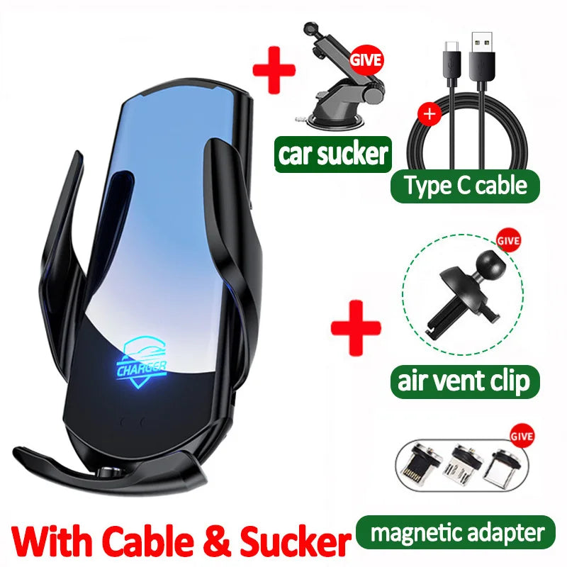 15W Car Wireless Charger Stand for iPhone 16 15 14 13 12 Pro Max Samsung 3 in 1 Magnetic Adapters Phone Fast Charging Chargers