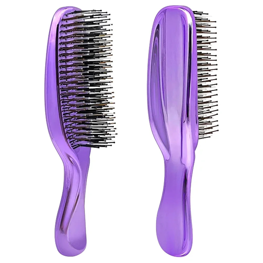 Japanese Premium Head Massager Scalp Brush Hair Massager Shampoo Brush Wet Plastic Detangling Brush Hair Cleaning Comb Rose Gold