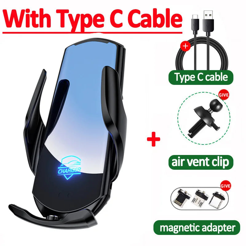 15W Car Wireless Charger Stand for iPhone 16 15 14 13 12 Pro Max Samsung 3 in 1 Magnetic Adapters Phone Fast Charging Chargers