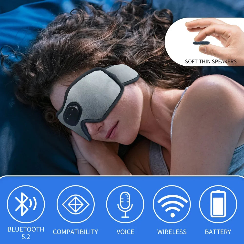 Premium Bluetooth Sleep Eye Mask Headphone - Blending 3D Sleep Headphone Innovation for Sound Sleep Bluetooth Eye Mask
