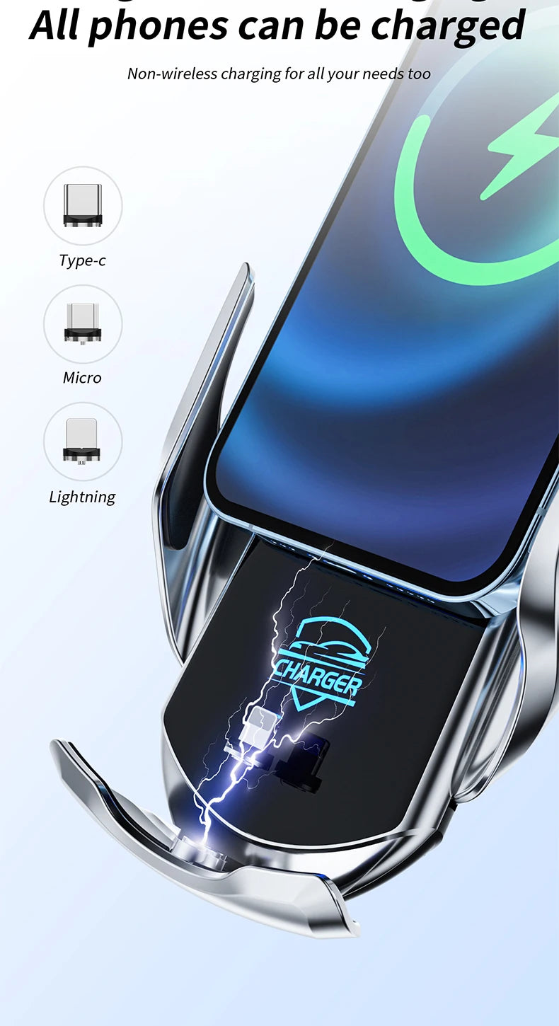 15W Car Wireless Charger Stand for iPhone 16 15 14 13 12 Pro Max Samsung 3 in 1 Magnetic Adapters Phone Fast Charging Chargers