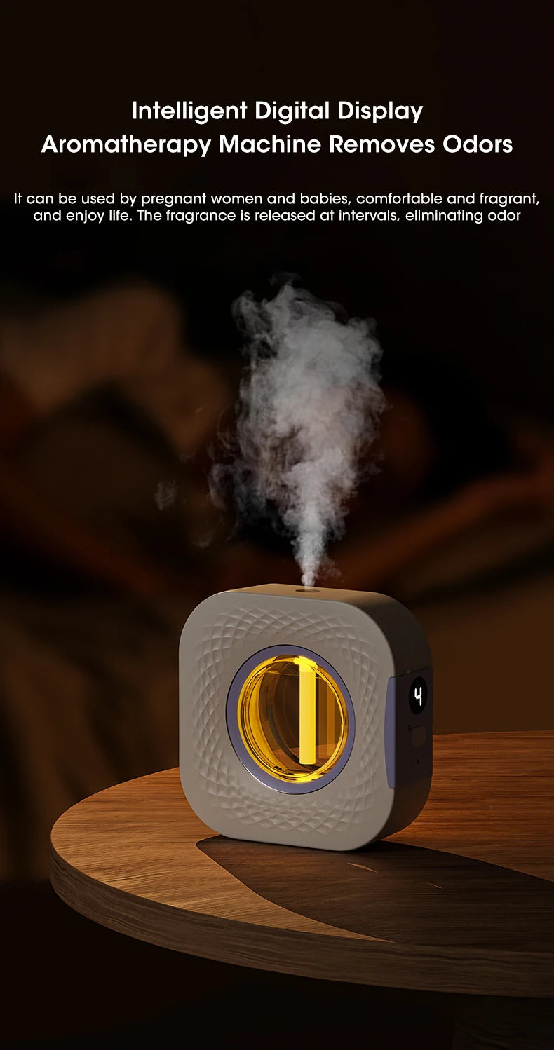 60 ㎡ Oil Aromatherapy Machine Air Purifying Diffuser Toilet Deodorization Fragrance Wall-mounted Humidifier Colorful Night Light