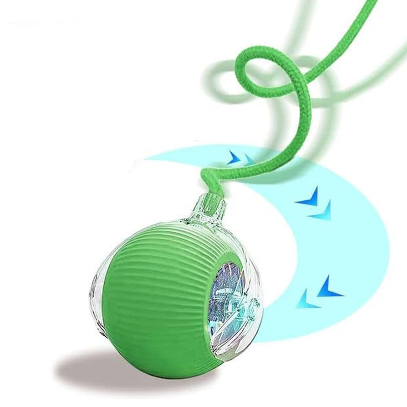 Interactive Cat Toys Ball Automatic Rolling Rechargeable Smart Obstacle Avoid Running Toys for Energetic Indoor Cats