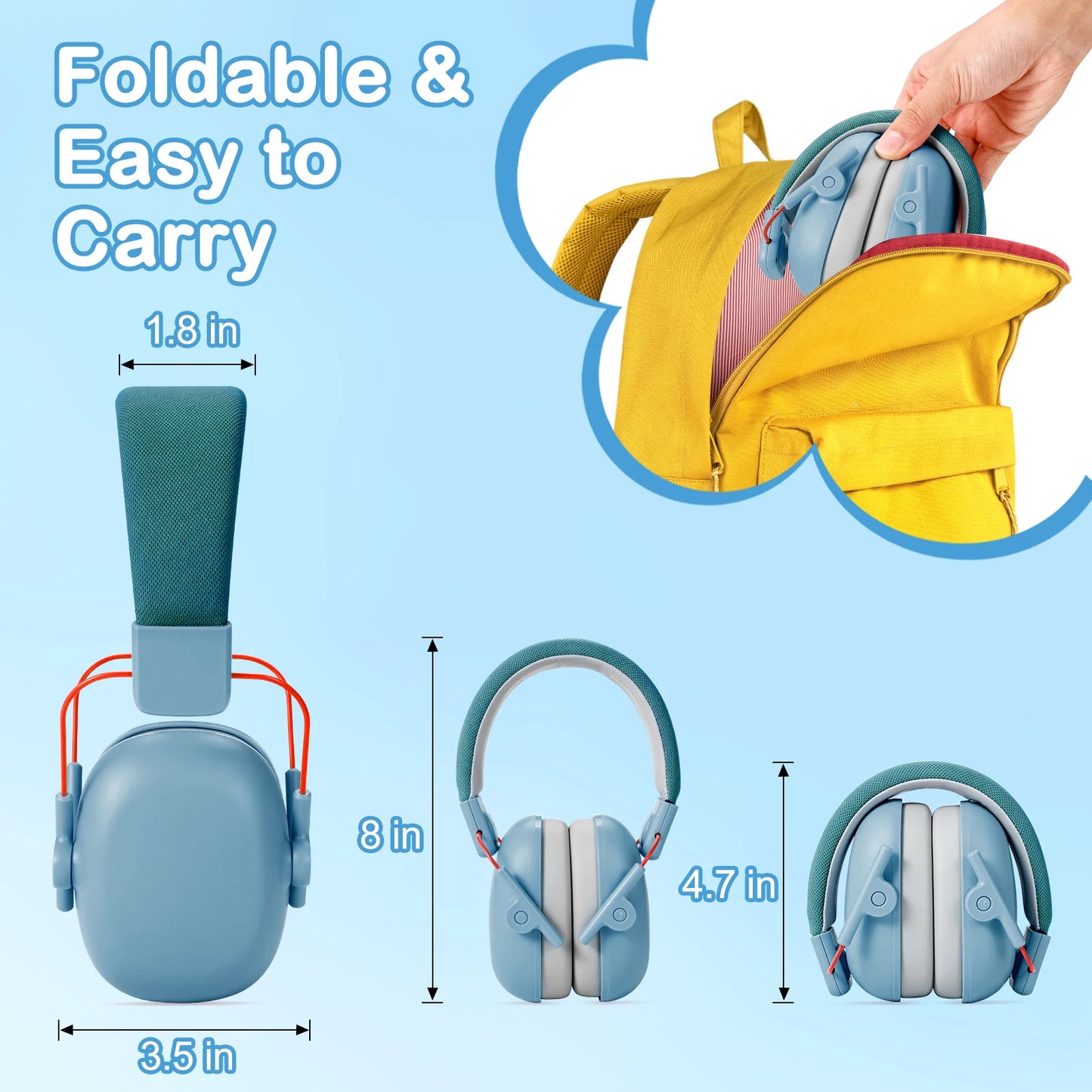 Children Kids Ear Protector Earmuffs Kids 27dB Hearing Protection Soundproof Headphone Safety Reduction Ear Muff Noise Cancellin