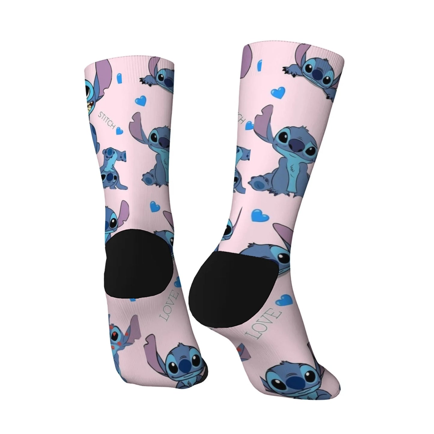 Cartoon Stitch Printed Men's Socks Soft and Comfortable Socks Novelty Harajuku Funny Street Hip-Hop Socks Party Holiday Gifts
