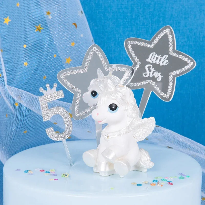 Little Unicorn Zodiac Candle Animal Children's Birthday Candle for Cake Decoration Unicorn Candle for Birthday Boys Kids Soy Wax