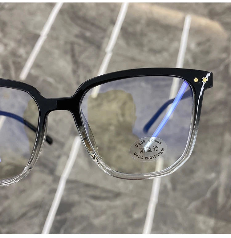 Light Frame Anti Blue Glasses Transparent Black Optical Glasses Women Men Square Eyewear Blocking eyeglasse Spectacle Eyeglasses