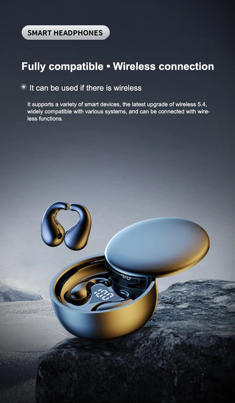 SK28 Ultra-thin Sleeping Headphones 5.4 Wireless Bluetooth Headset Invisible Earbuds Hidden In Ear Sports Earphones Waterproof