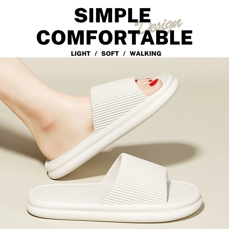 2025 Summer Women's Solid Color Casual Simple Slipper, EVA Material, Comfortable Indoor/Outdoor Dual-use, Anti-Slip Design.