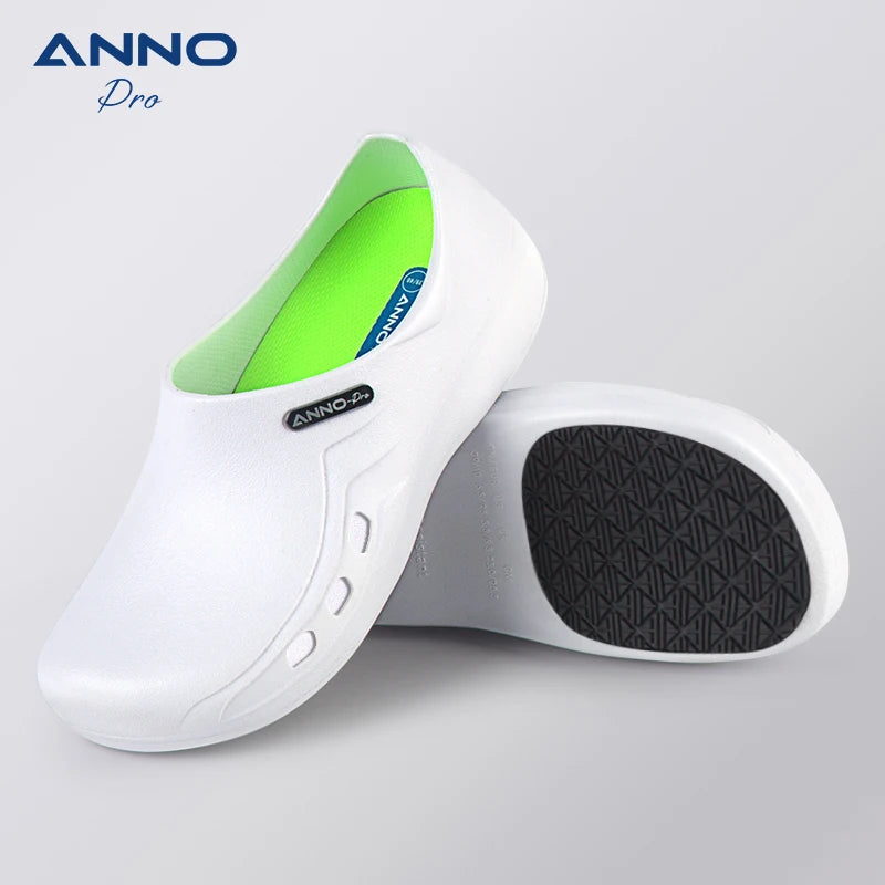 ANNO Soft Doctors Nurses Anti-slip Protective Clogs Operating Room Slippers Chef Work Flat Hospital Foot Wear with Shoes Pad