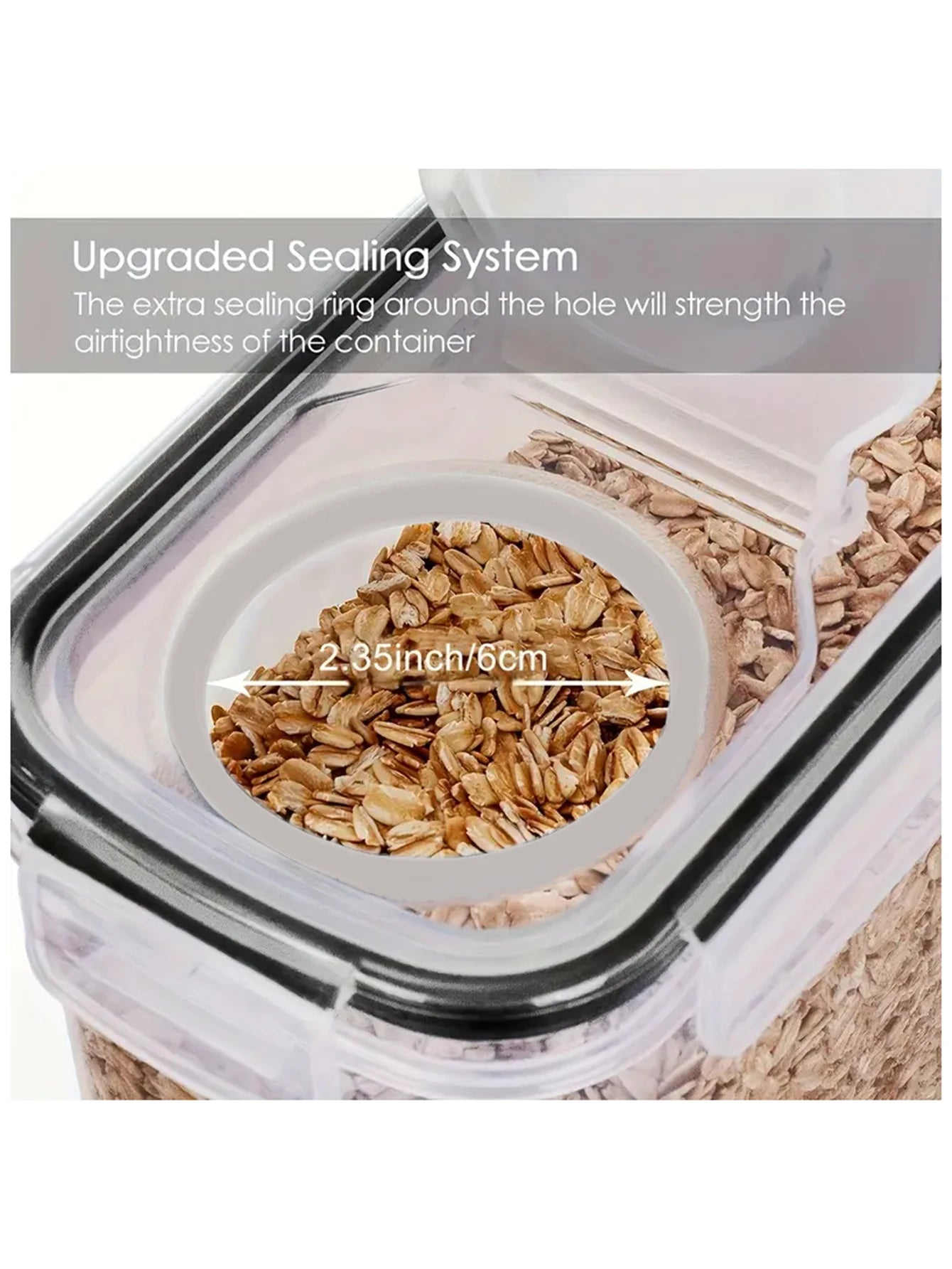 4pcs4l Large Food Storage Containers With Lids, Airtight Food Storage Containers For Kitchen Pantry Organization And Storage