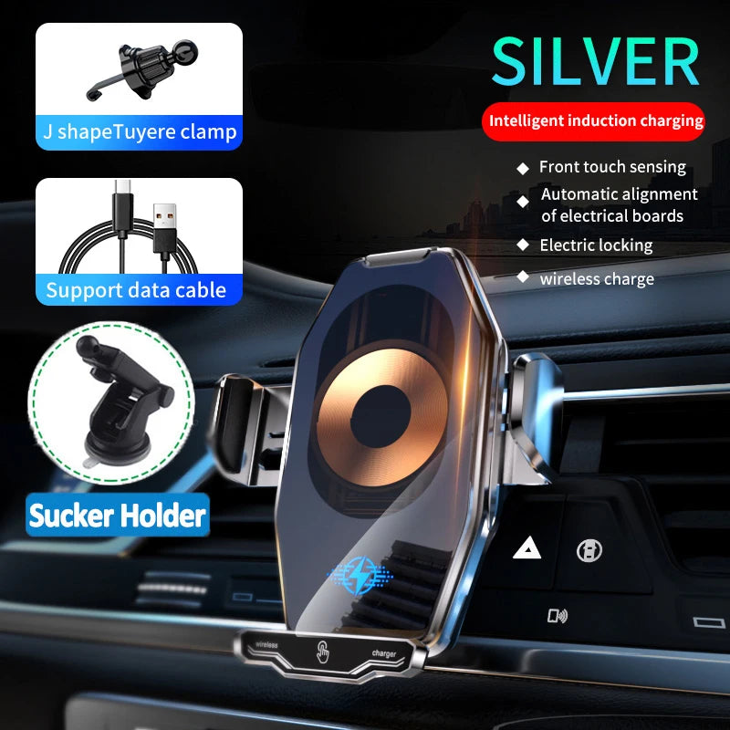 15W Car Wireless Charger Stand for iPhone 16 15 14 13 12 Pro Max Samsung 3 in 1 Magnetic Adapters Phone Fast Charging Chargers