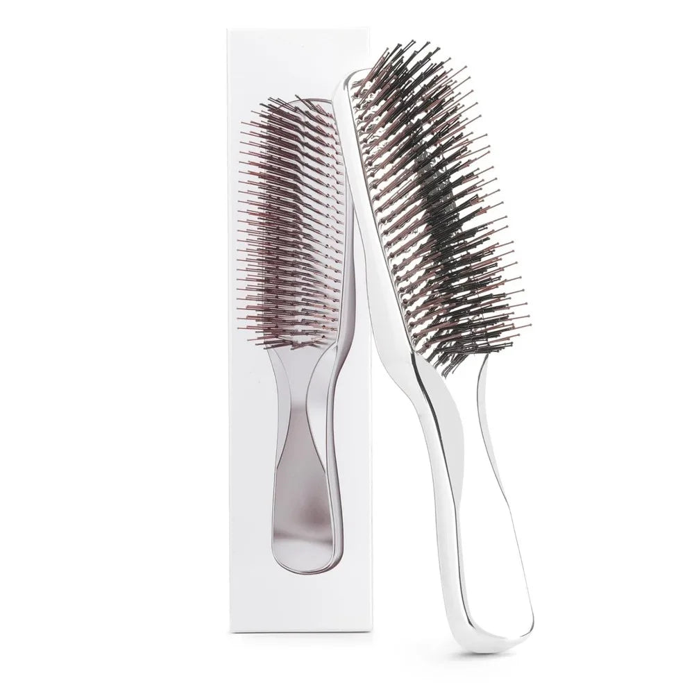 Japanese Premium Head Massager Scalp Brush Hair Massager Shampoo Brush Wet Plastic Detangling Brush Hair Cleaning Comb Rose Gold